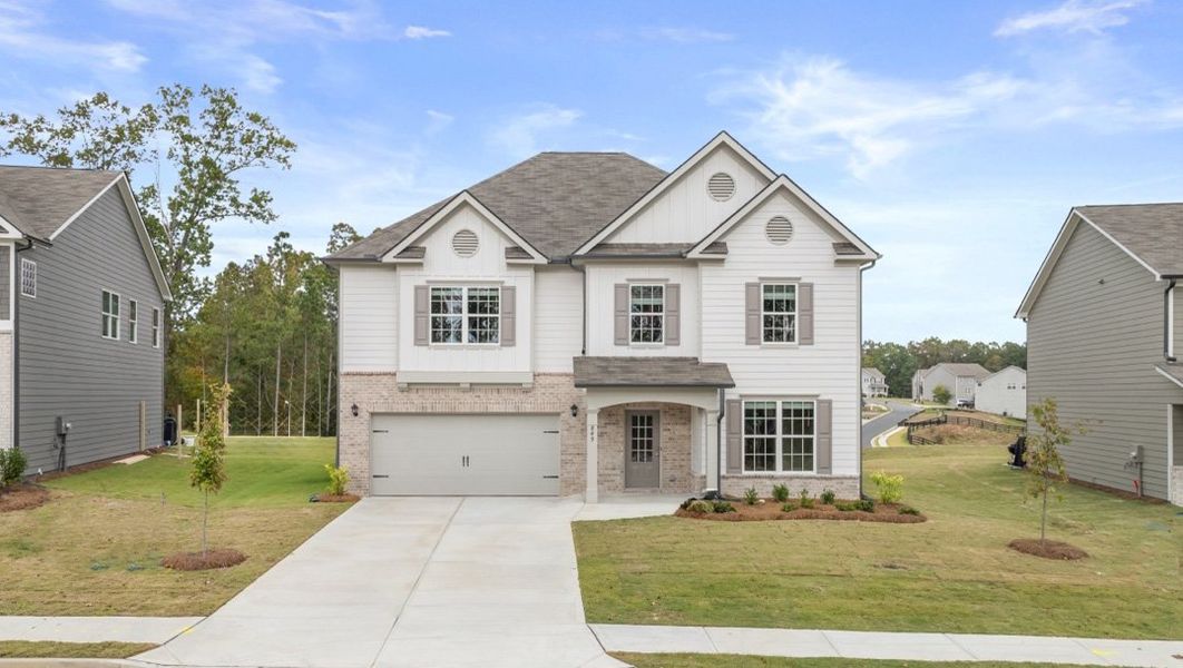 Representative exterior photo of a completed home built from the HALTON by D.R. Horton in Lost Creek, Dallas, GA (Image 1).