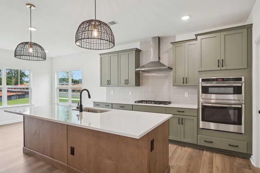 Kitchen featuring the AW Collection® Rosemary - Matte black, light wood, and garden-inspired style. Kitchen featuring the AW Collection® Rosemary - Matte black, light wood, and garden-inspired style.