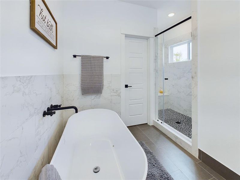 Gorgeous primary bathroom!