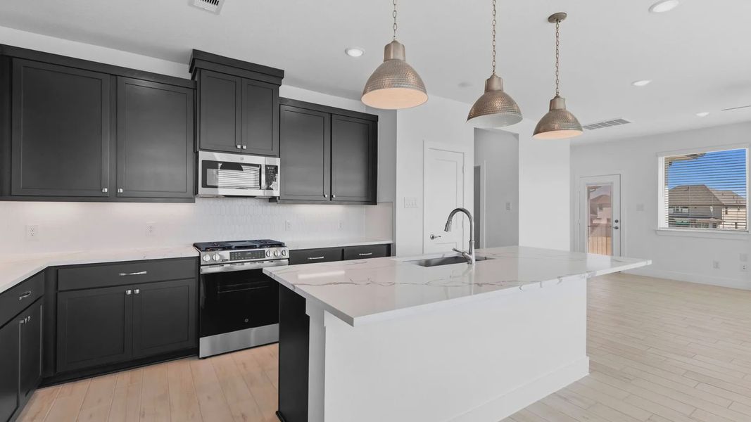 Representative furnished interior of a home built from the Oakdale by Chesmar Homes in Bridgeland Courtyard, Cypress (Image 6).