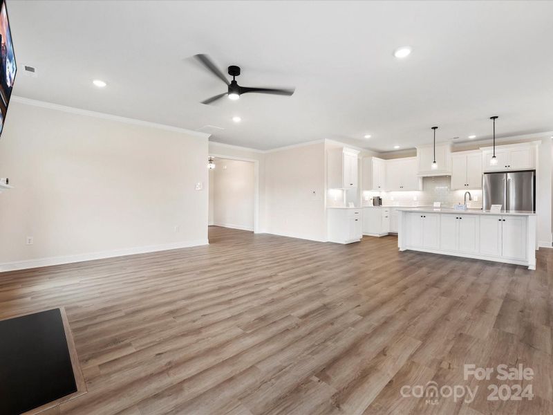 Living Room into Kitchen