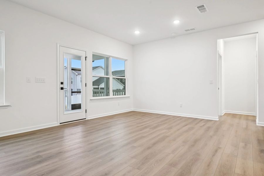 Breakfast Area featuring the AW Collection® Foundry - Light and contrast meet in striking balance.