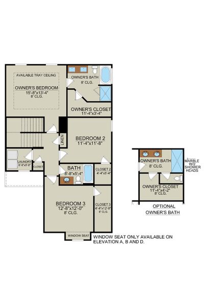 Madison – Second Floor Plan | Ernest Homes