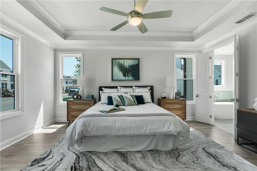Furnished interior view inside a new home in Promenade at Sawnee Village, Cumming (Image 17).