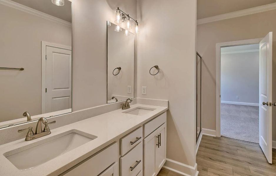 Furnished interior in a model home at Satchel Ford in Columbia (Image 4).