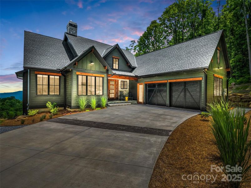 Front exterior of a new home in , Mill Spring, NC, highlighting curb appeal (Image 19).