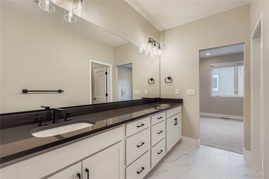 Lg dbl vanity w/quartz