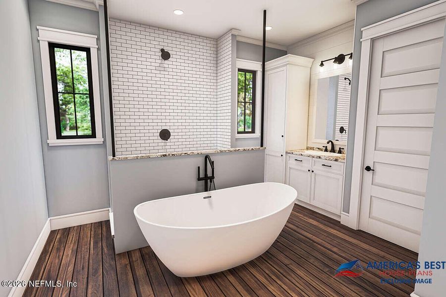 Furnished interior view inside a new home in , St. Johns (Image 9).