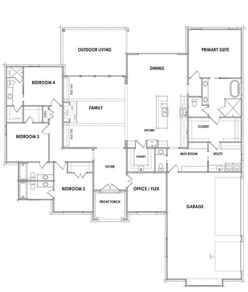 2D floor plan layout of this home in , Acworth, GA (Image 2).