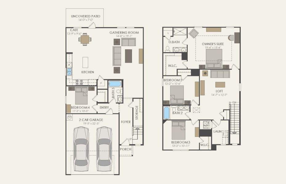 2D floor plan layout of this home in Mobberly Farms, Pilot Point, TX (Image 2). 2D floor plan layout of this home in Mobberly Farms, Pilot Point, TX (Image 2).