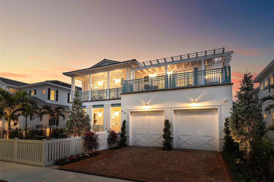 Front exterior of a new home in , Delray Beach, FL, highlighting curb appeal (Image 24). Front exterior of a new home in , Delray Beach, FL, highlighting curb appeal (Image 24).