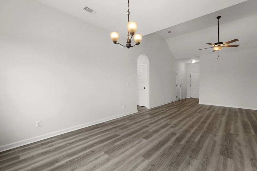 Representative unfurnished interior of a home built from the The Stafford by RTS Homes in The Pointe at Villages on Marne, Hinesville (Image 24).