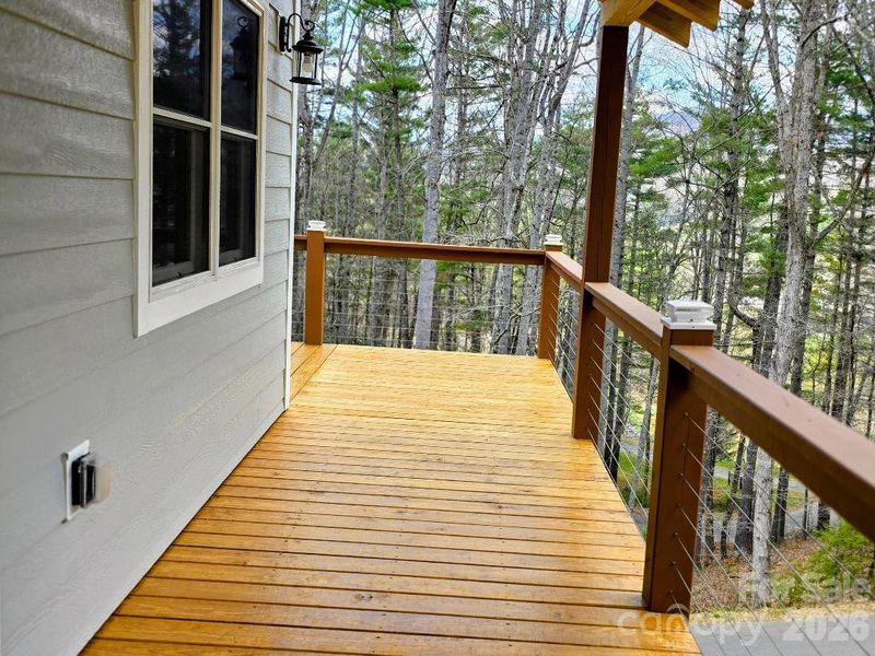 Deck in the front of the house