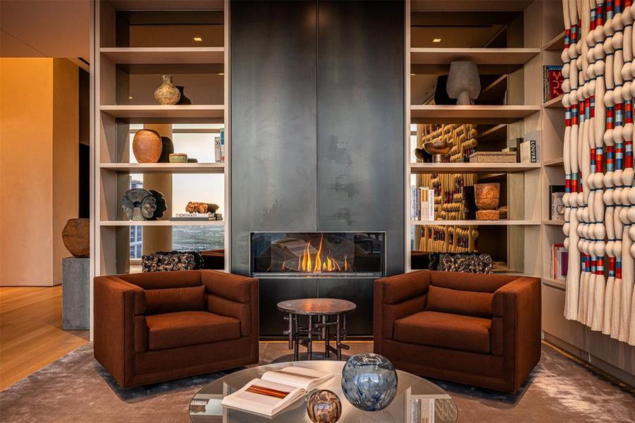 Furnished interior view inside a new home in Hall Arts Residences, Dallas (Image 20). Furnished interior view inside a new home in Hall Arts Residences, Dallas (Image 20).