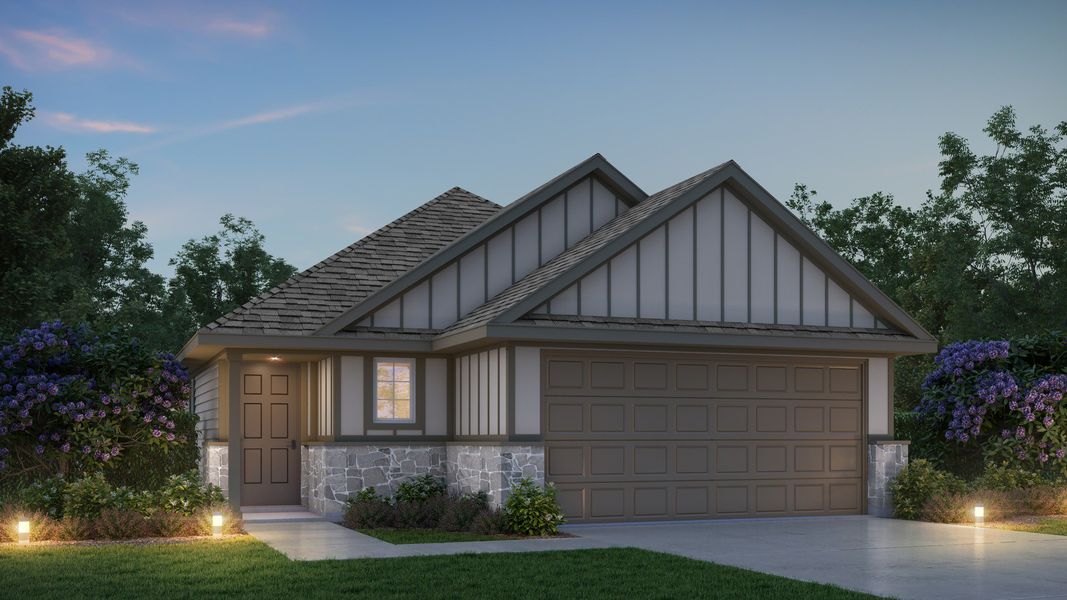 Representative exterior photo of a completed home built from the The Aspen by Legend Homes in Sycamore Landing, Fort Worth, TX (Image 26).