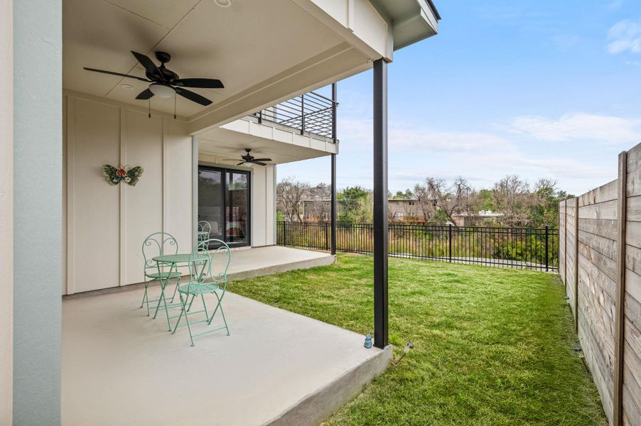 Exterior details and patio area of a home in , Austin (Image 28).