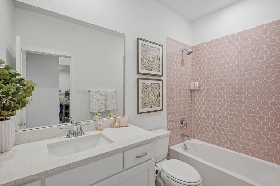 Representative furnished interior of a home built from the The Albany by Lillian Custom Homes in Tabor Ranch, Ponder (Image 31).