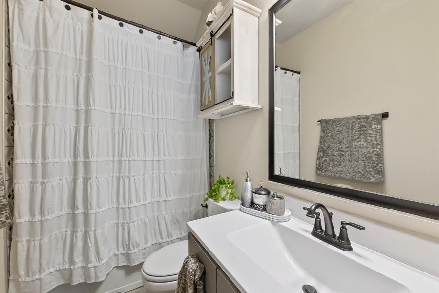 2nd of two full bathrooms upstairs