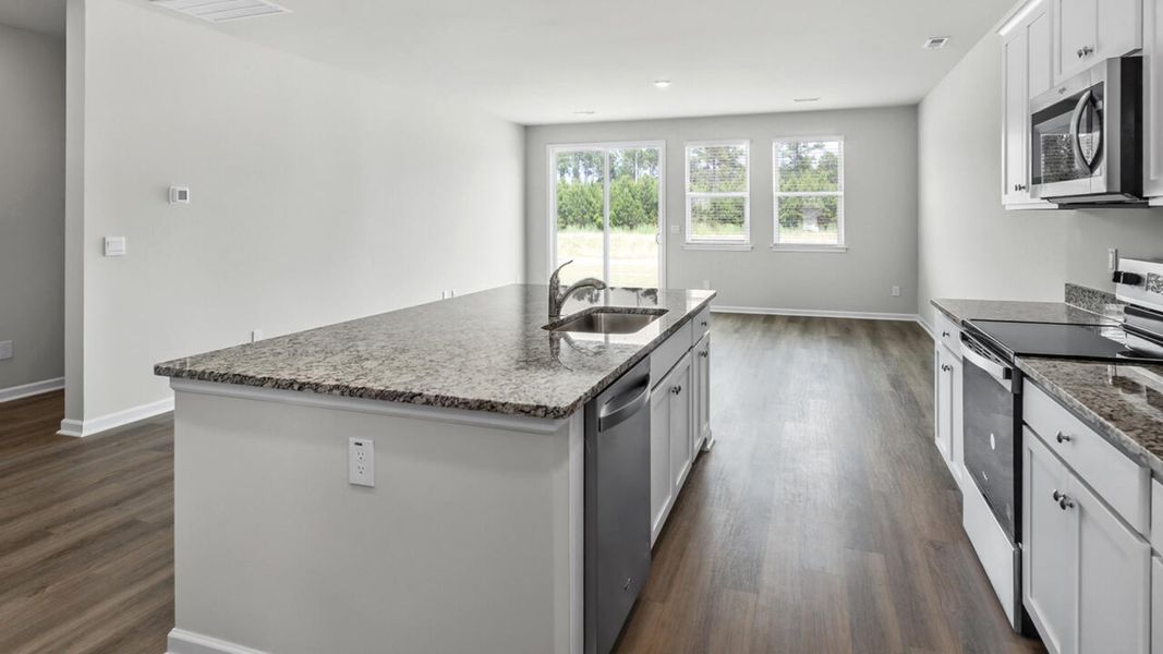 Furnished interior view inside a new home in Surfside Landing, Hubert (Image 6).