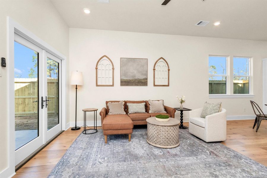 Furnished interior view inside a new home in , Point Blank (Image 9).