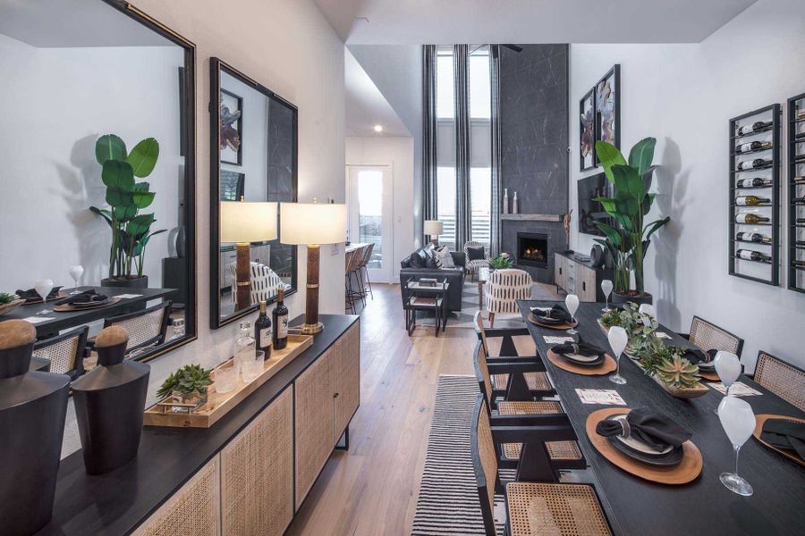 Representative furnished interior of a home built from the Chester Plan by Highland Homes in Bridgeland Central: The Cottages, Cypress (Image 17).
