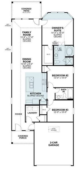 2D floor plan layout of this home in Pinewood at Grand Texas, New Caney, TX (Image 4).