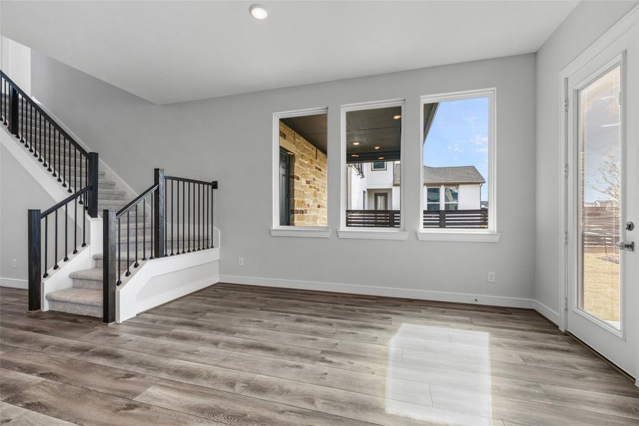 Spacious, unfurnished interior of a new home in Bridgeland Central, Cypress (Image 35). Spacious, unfurnished interior of a new home in Bridgeland Central, Cypress (Image 35).