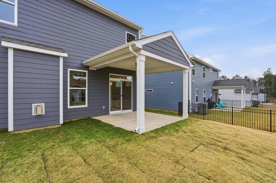 Exterior details and patio area of a home in Carrington, Stanley (Image 39).