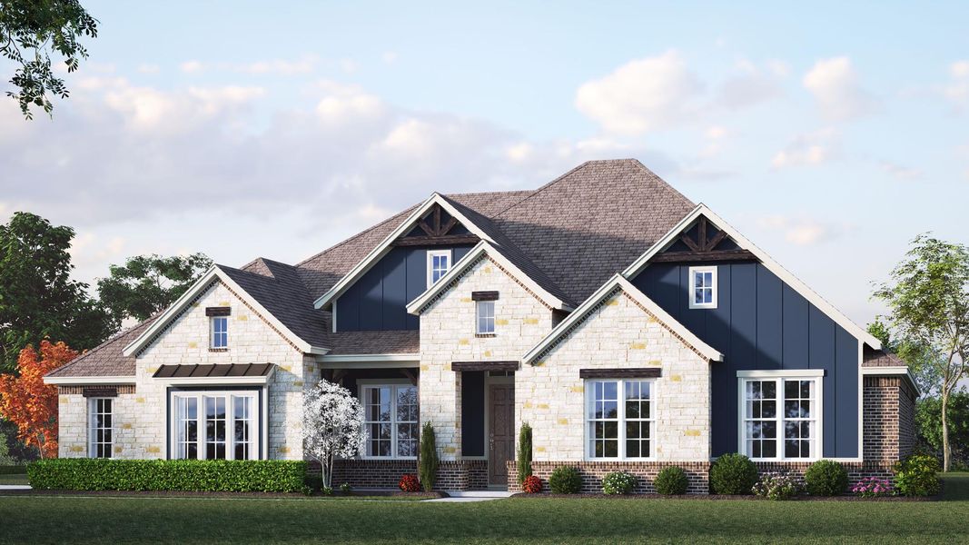 Representative exterior photo of a completed home built from the Concept 2862 by Risewell Homes in The Meadows, Gunter, TX (Image 5).