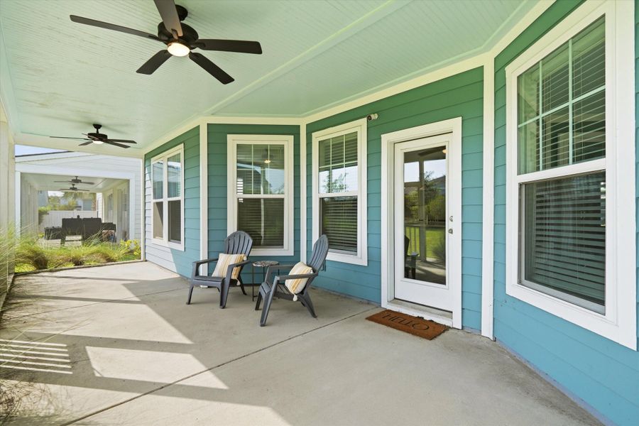 Exterior details and patio area of a home in Nexton - Midtown - The Village Collection, Summerville (Image 4).