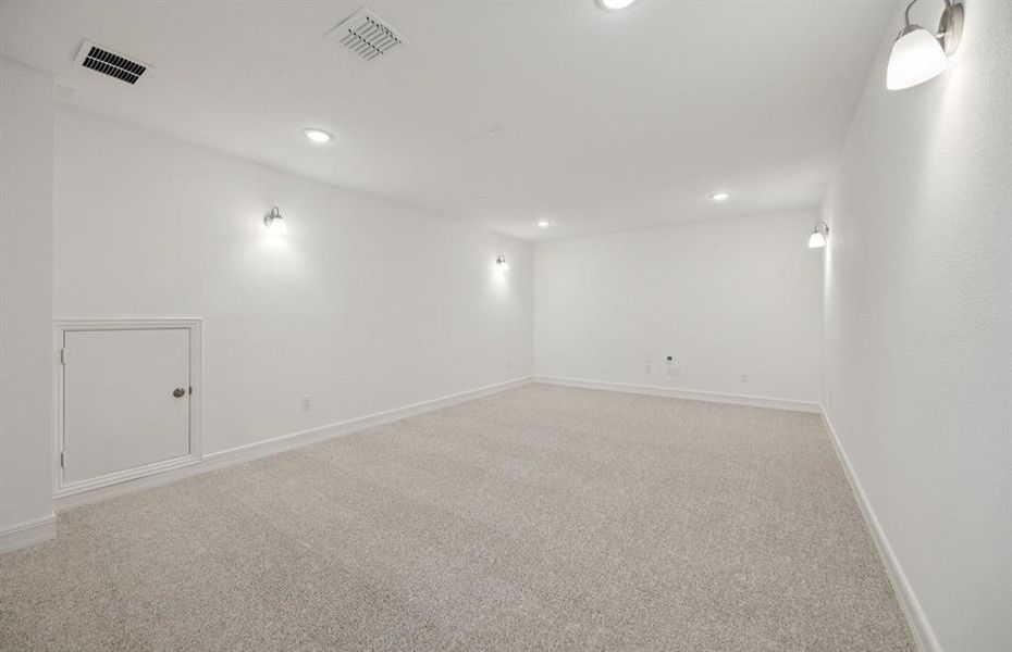 Deep media room *real home pictured