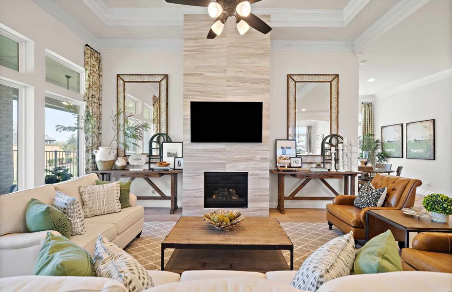 Representative furnished interior of a home built from the 3546 by Ravenna Homes in Artavia 70′, Conroe (Image 12).