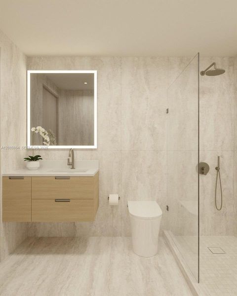 Furnished interior view inside a new home in , Miami Beach (Image 25).