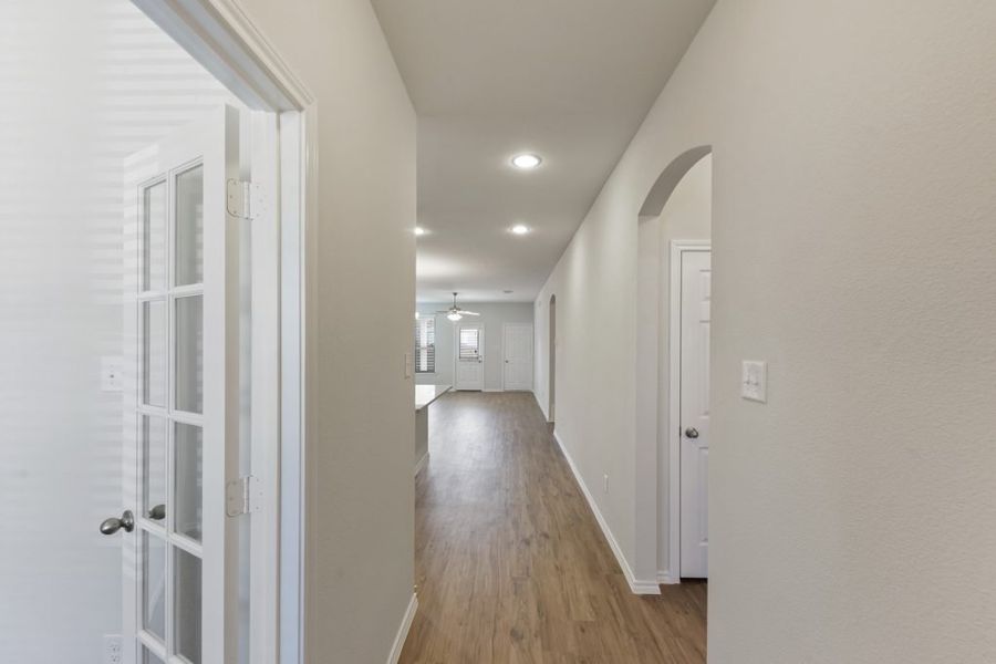 Representative exterior photo of a completed home built from the Cameron by Impression Homes in Heartland, Heartland, TX (Image 11).