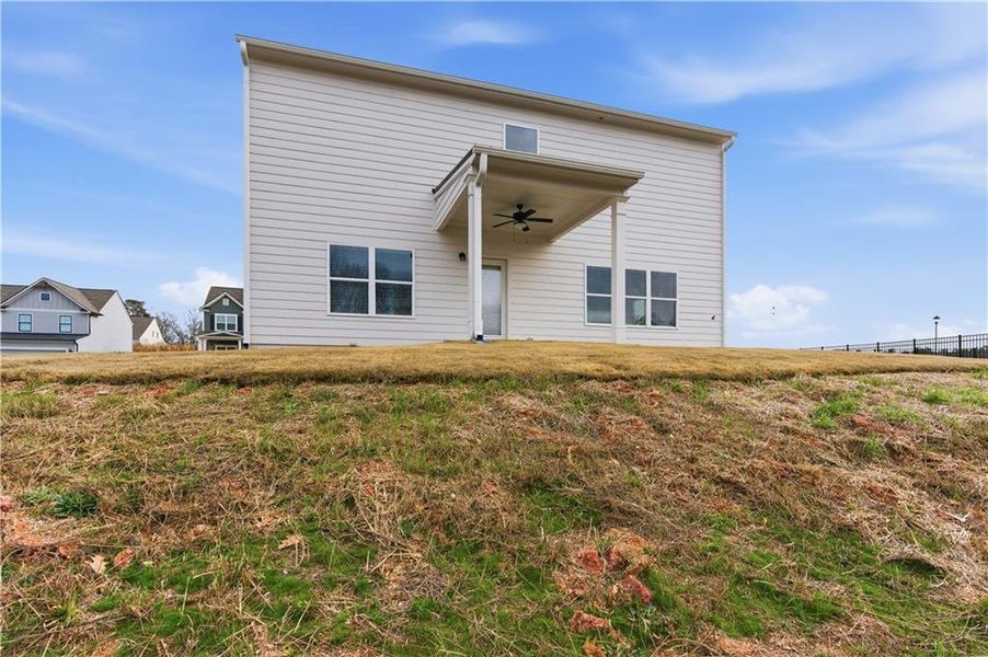 Exterior details and patio area of a home in The Reserve at Chapel Hill Phase II, Douglasville (Image 3).