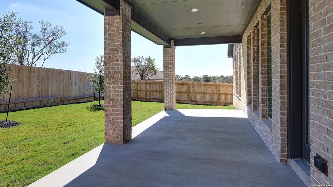 Exterior details and patio area of a home in Ladera, San Antonio (Image 22).