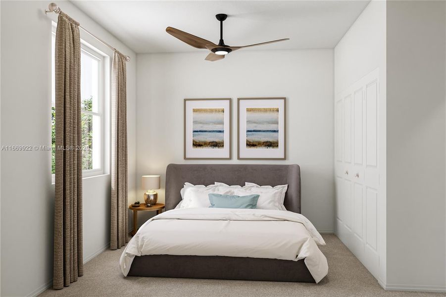 Furnished interior view inside a new home in Vivant: The Boulevard Collection, Miami (Image 8).