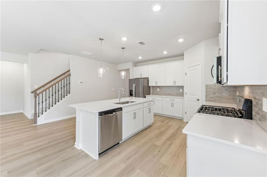 Furnished interior view inside a new home in Parkside at Grayson, Grayson (Image 7).
