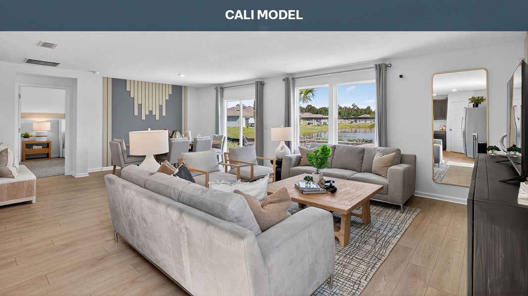 Representative furnished interior of a home built from the CALI by D.R. Horton in Canopy Oaks, Kingsland (Image 12). Representative furnished interior of a home built from the CALI by D.R. Horton in Canopy Oaks, Kingsland (Image 12).