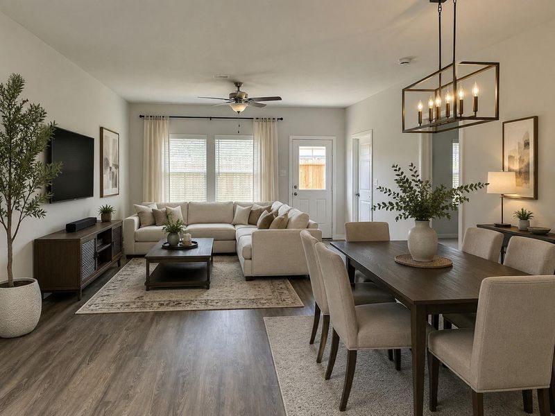 Furnished interior view inside a new home in Lonestar Collection at Aurora, Katy (Image 5).
