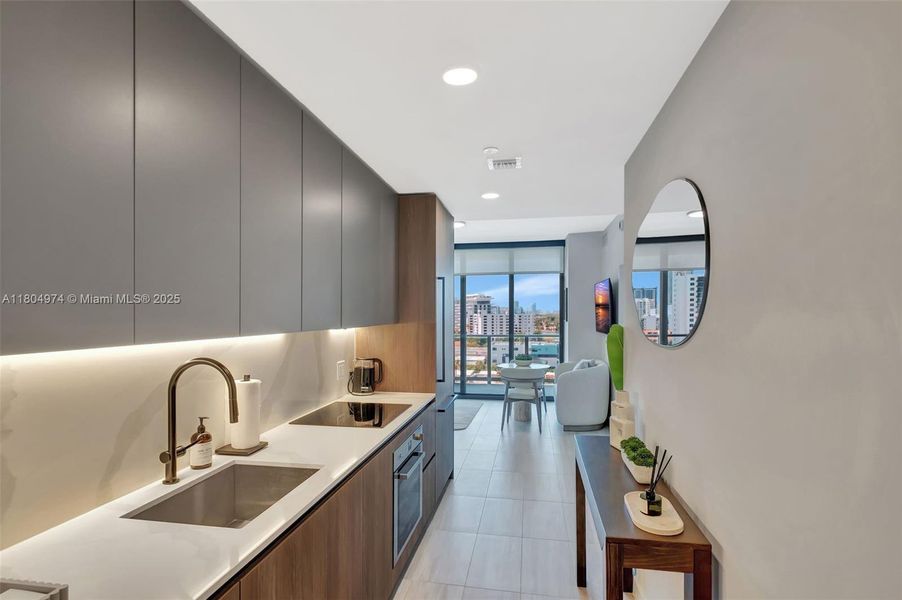 Furnished interior view inside a new home in , Miami Beach (Image 18).