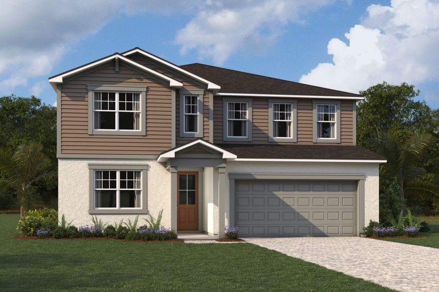 Representative exterior photo of a completed home built from the Myrtle by Mattamy Homes in Pasadena Ridge, Zephyrhills, FL (Image 3).