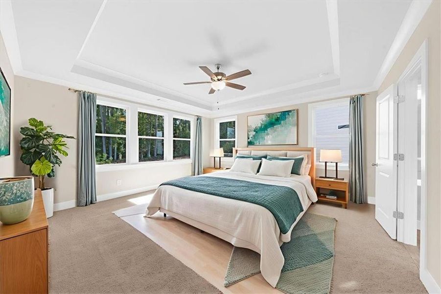 Furnished interior view inside a new home in , Flowery Branch (Image 32).