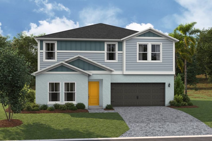 Representative exterior photo of a completed home built from the Lucia by Casa Fresca Homes in Scenic Terrace, Lake Hamilton, FL (Image 8).