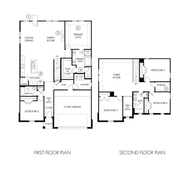 2D floor plan layout of this home in Pine Lake Cove - Classic Series, Montgomery, TX (Image 3).