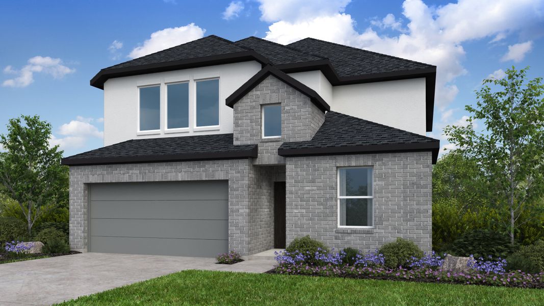 Front exterior of a home in the Brookewater 45s community, located in Rosenberg, TX (Image 9).