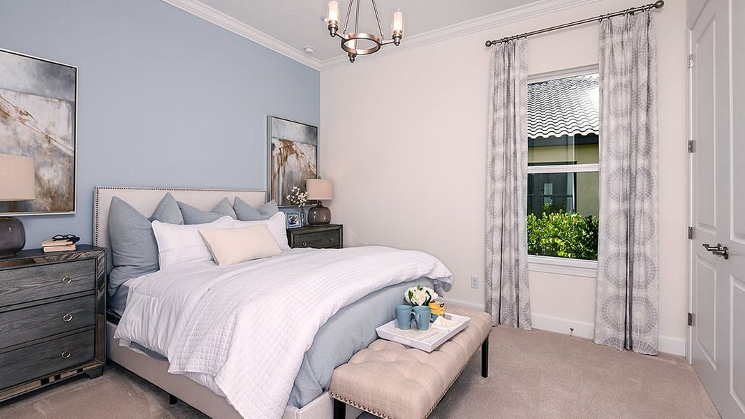 Furnished interior view inside a new home in Esplanade at Azario Lakewood Ranch, Bradenton (Image 12). Furnished interior view inside a new home in Esplanade at Azario Lakewood Ranch, Bradenton (Image 12).