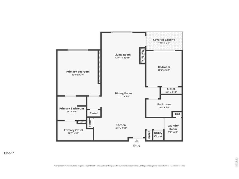 2D floor plan layout of this home in Highlands at Fox Hill - The Flats, Longmont, CO (Image 4).