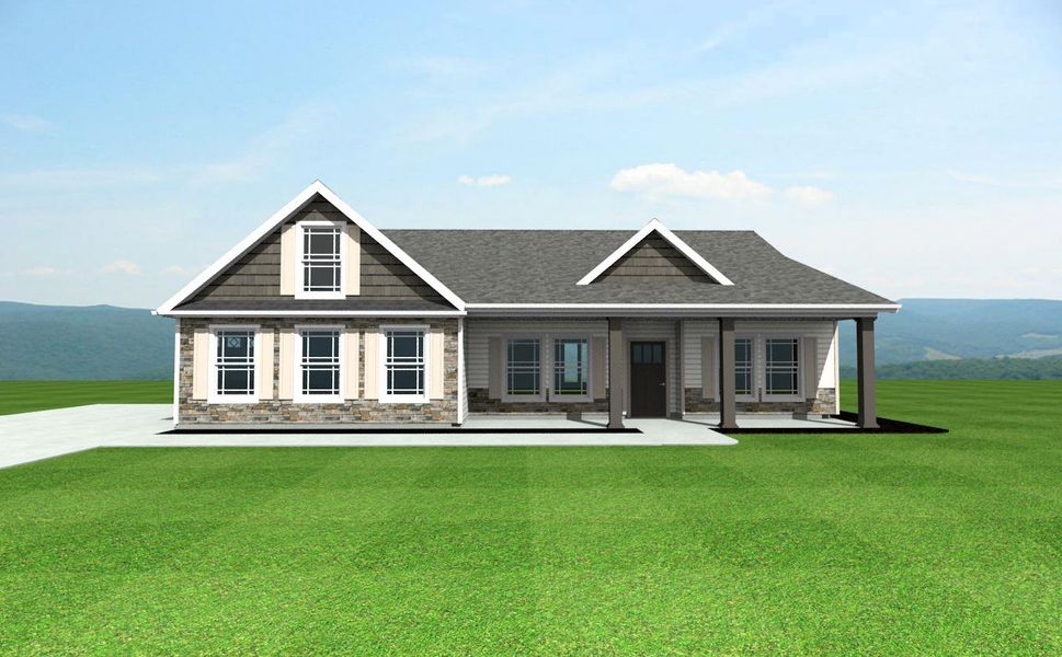 Representative exterior photo of a completed home built from the Cherokee by Enchanted Homes in Lonesome Dove, San Antonio, TX (Image 27).