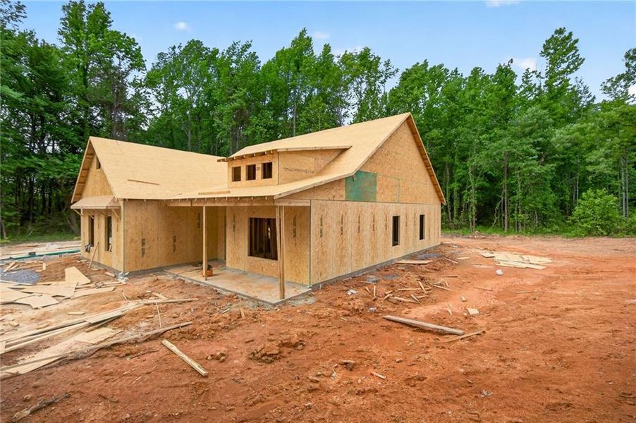 In-progress construction of a new home in , Silver Creek, GA (Image 37).